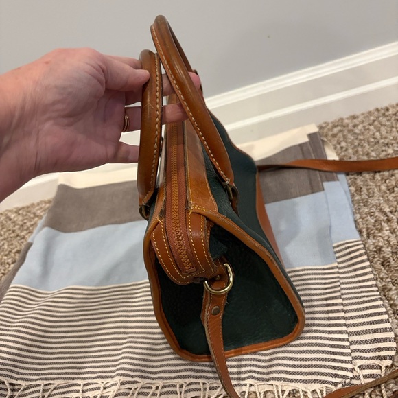 Dooney & Bourke Dark Green Pebbled Leather Bag, Pure Quality, Very Good Cond - Picture 6 of 14